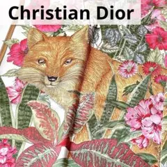 きつねと四季の花々 シルクスカーフ ボタニカル 物語 アートデザイン