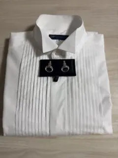 【挙式セット】MIRRORMIRROR ウィングカラーシャツM／カフリンクス