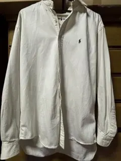 【最安値スタート！】PoLo Ralph Lauren ホワイト長袖シャツ90s