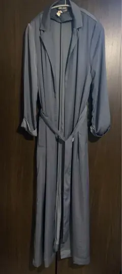 H&M トレンチ風ロングガウン ブルーグレー 34
