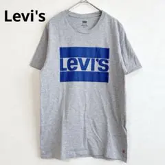 リーバイス Tシャツ 美品 グレー ブループリント 赤タグ ロゴ ユニセックス
