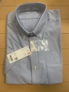 ユニクロ　ドライノンアイロンジャージーシャツ　半袖　ブルー　Ｌ