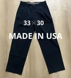 00s DOCKERS ブラック 黒 2タック リネンコットン スラックスパンツ