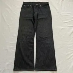 00s men's melrose black flared jeans y2k