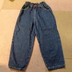 デニムブルー ゴム入りウエストパンツ