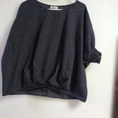 earth music&ecology ドット柄 半袖ブラウス