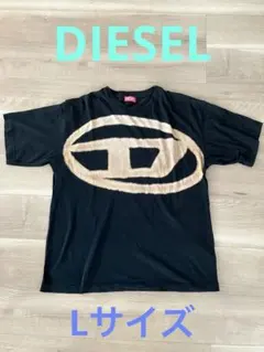 DIESEL ロゴプリント オーバルD 黒　Tシャツ