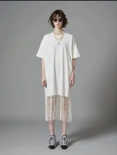【新品未使用タグ付き】ノントーキョー フリンジTシャツワンピースのサムネイル