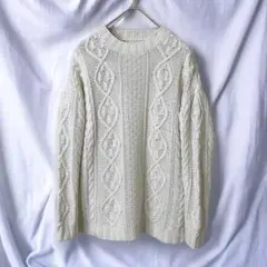 vintage 90s コットン ケーブルニット ビッグ ニット ラルフローレンのサムネイル