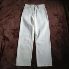 ヤヌーク yanuk ホワイトデニム ボーイズストレート lea 26