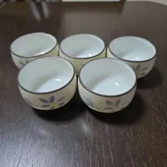 花柄 湯呑み 5個セット 陶器製