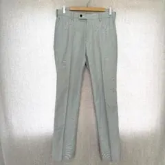 m*u様 UNIQLO スリムフィットチノ ウエスト80 ネイビーストライプ