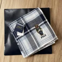 POLO チェック柄 ハンカチ