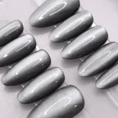 【549】ネイルチップSサイズ ブラック 黒　ワンカラー マグネット シンプル