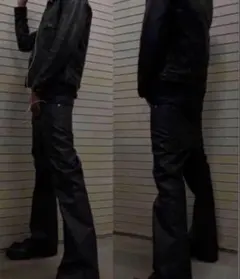 goar.archive STRAPPED OIL FLARE PANTS L - メルカリ