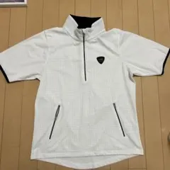 TIGORA GOLF ハーフジップ 半袖シャツ ホワイト M レディースのサムネイル