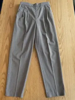 GLOBAL WORKウツクシルエットテーパードパンツ　M 黒チェック柄