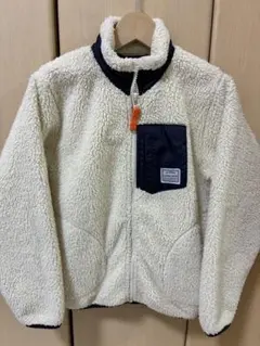 グローバルワーク キッズ フリースジャケット アイボリー/ネイビー