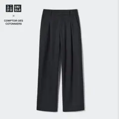 ブラッシュドジャージータックワイドパンツ