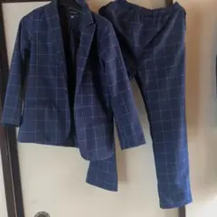 ネイビー チェック柄 フォーマルスーツ セット