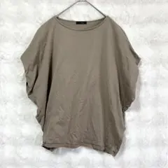 【セブンアイディコンセプト】Tシャツ ドルマン 綿100 38 M 茶 モカのサムネイル