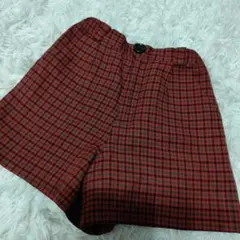 美品　ファミリア　ファミリアチェック　ショートパンツ