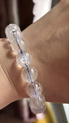 ヒマラヤマニカラン ヒマラヤ水晶　共生 男女兼用ブレスレット パワーストーン