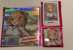 ホロライブ expo fes スクエア缶バッジ　色紙　チェキ　赤井はあと
