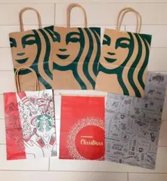 スターバックス☆紙袋セット6点セット◇クリスマス袋含み
