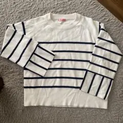 ストライプニットセーター