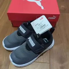 新品タグ付　PUMA ベルクロスニーカー 160CM グレー/ホワイト