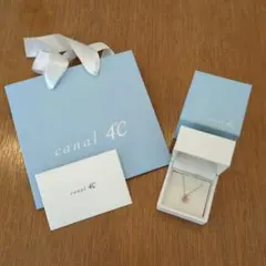 【1/25まで】canal4℃　しずく型ネックレス　K10ピンクゴールド