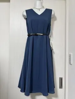 新品 リュクスブリエ シンプル パーティードレス 結婚式 お呼ばれワンピ M