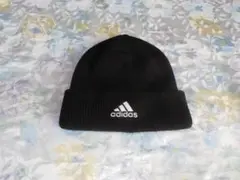 【adidas ニット帽　フリーサイズ　】 リブ編み