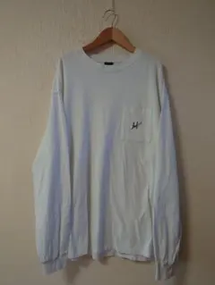 HUF　ハフ　ロングTシャツ　カットソー　長袖　白系　胸ポケット　ホワイトのサムネイル