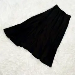 GRL ロングスカート フレア ブラック 裏地 シンプル きれいめ カジュアル