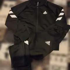 adidas ブラック ジャージ セット 130