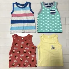 新品 ベビー服 ノースリーブ タンクトップ Tシャツ 4枚 まとめ売り 80cm