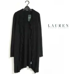 ■新品 LAUREN RALPH LAUREN コットンフリルニットカーディガン