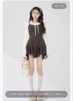 レイヤードランダムヘムチェックミニワンピース