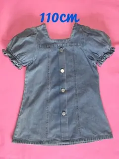 URBAN CHERRY 110cm デニムワンピース パフスリーブ 女の子