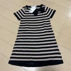【H&M】ストライプ 半袖ワンピース 110㎝