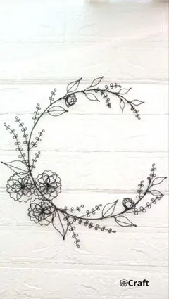 ミモザとお花のボタニカルワイヤーリース｜形を変えて楽しめる壁飾り 約70cm
