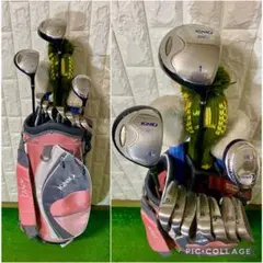 初心者必見☆レディース ゴルフクラブセット☆イグニオ☆スタンドキャディバッグ付のサムネイル