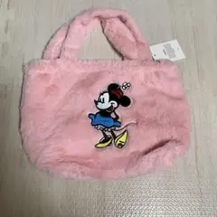 ディズニー　ミニー　ミニーちゃん　トートバッグ　ランチトート　ピンク　ふわふわ