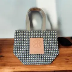 Tory Burch 幾何学模様トートバッグ A4可 キャンバス レザー