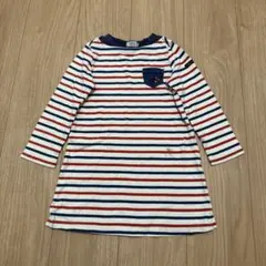 DOUBLE.B ミキハウス ボーダーワンピース 110cm