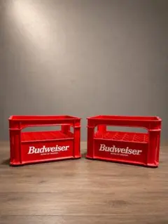 【激レア】バドワイザー ビールケース 2個セット Budweiser ガレージ
