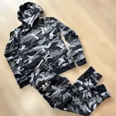 UNDER ARMOUR パーカー スウェット セットアップ 160 カモフラ柄