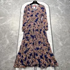 美品】マックスマーラ ロングワンピース シアー 花柄 シルク100